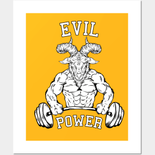 Evil Power Goat bodybuilder 666 Posters and Art